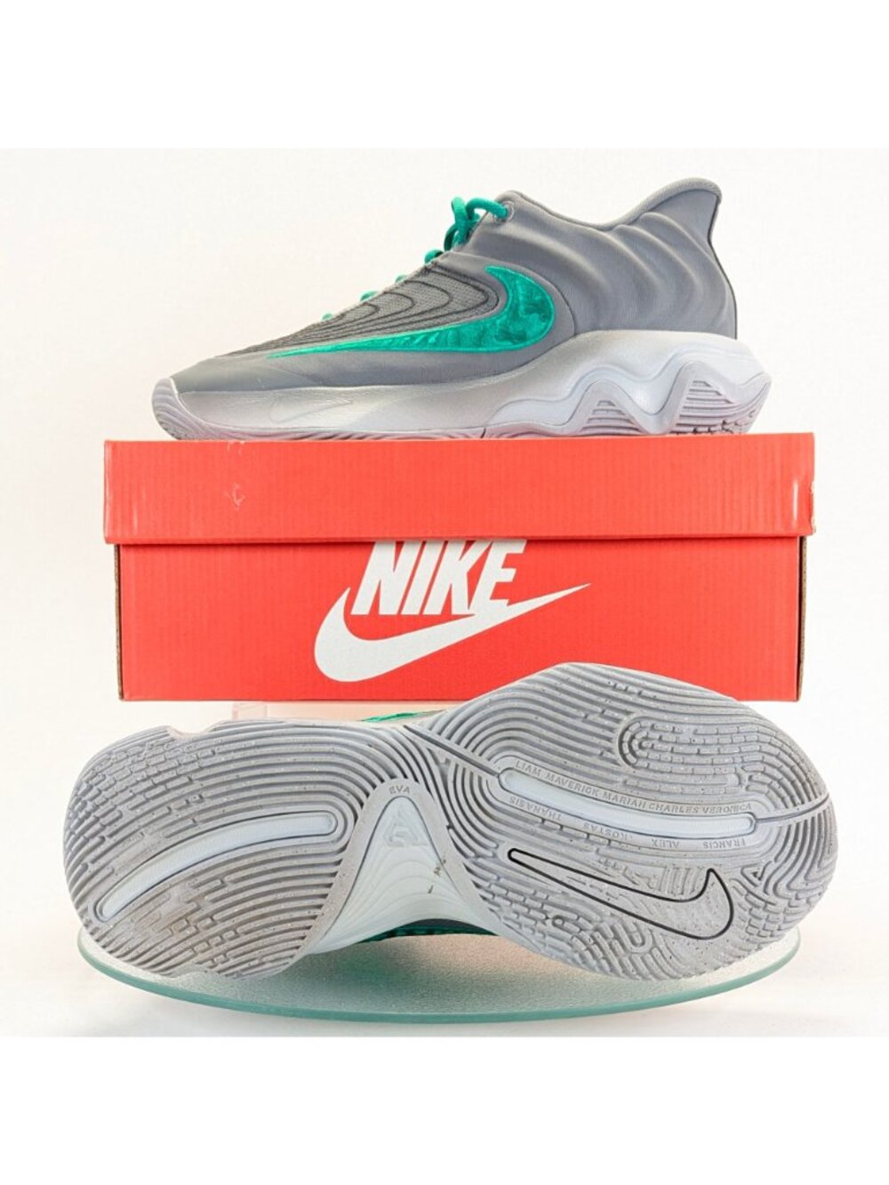 Nike Giannis Immortality 4 Smoke Grey Stadium Green Mens Size 8 Shoes Sneakers - Picture 2 of 10